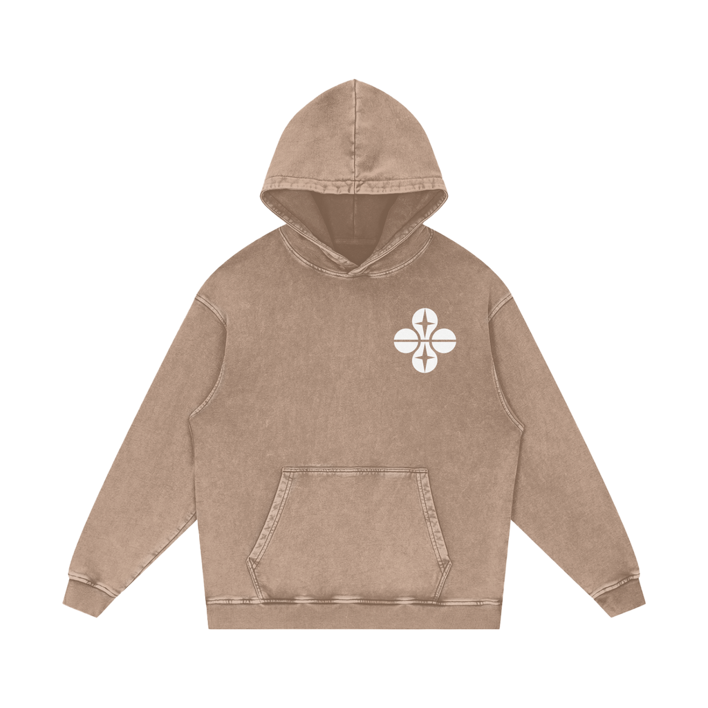 Snow Washed Loose Cotton Hoodie