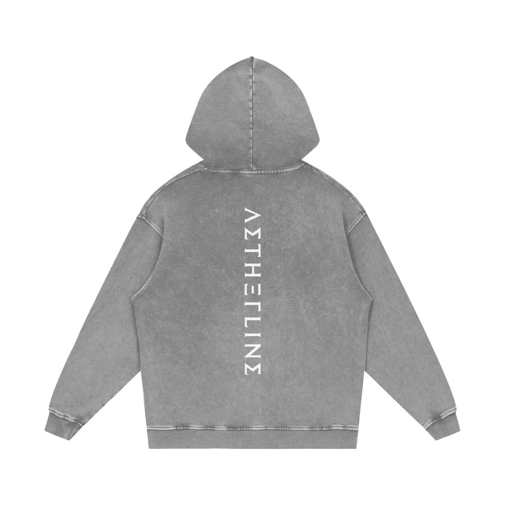 Snow Washed Loose Cotton Hoodie